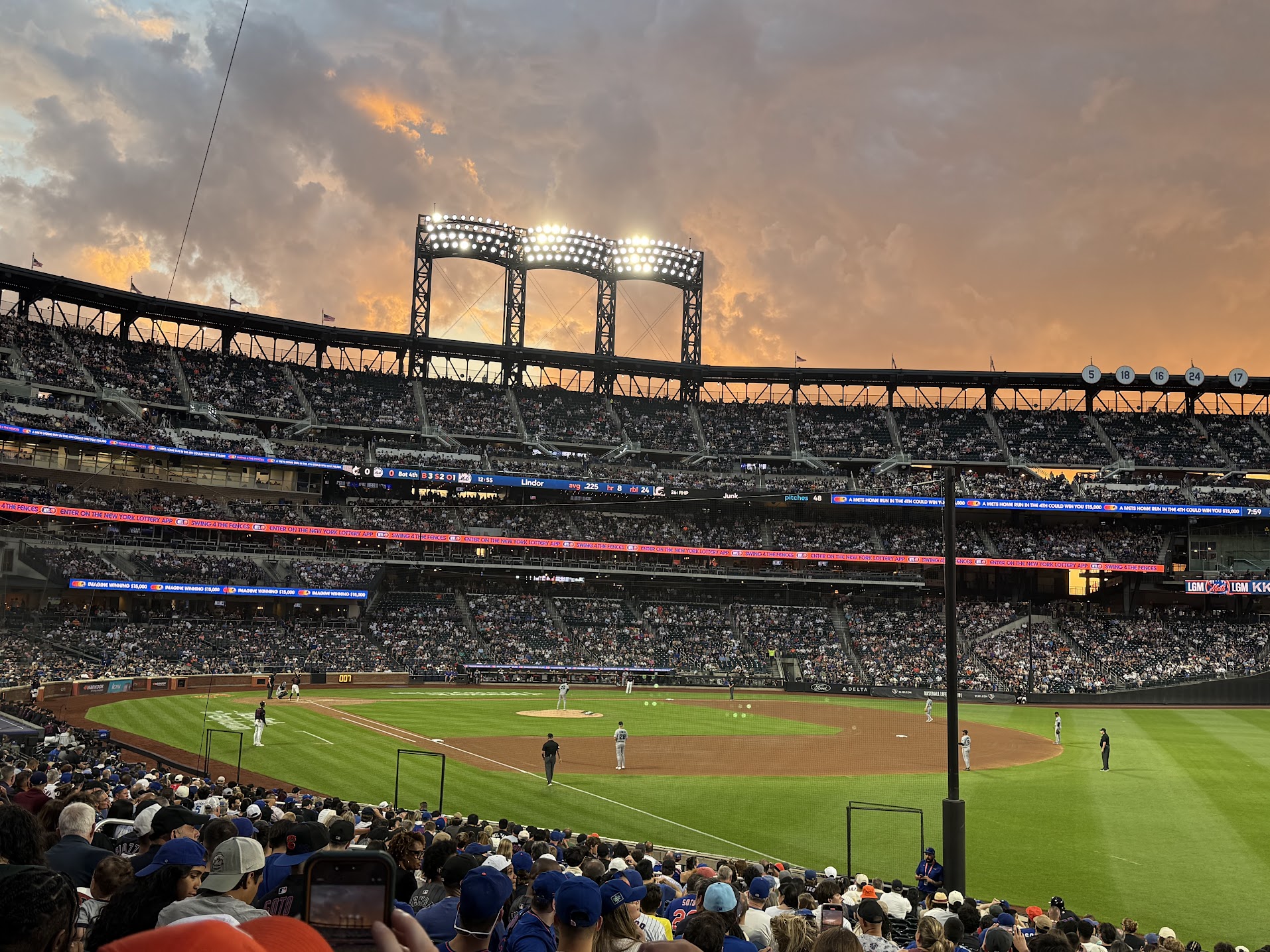 Citi Field at sunset, July 2026